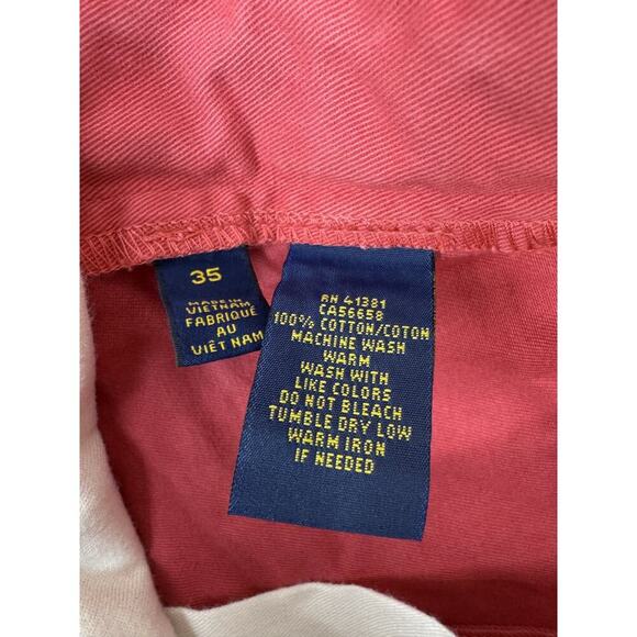 Ralph Lauren 9" Classic Fit Shorts Nantucket Red Preppy 100% Cotton Size 35 * 9 - Picture 7 of 9
